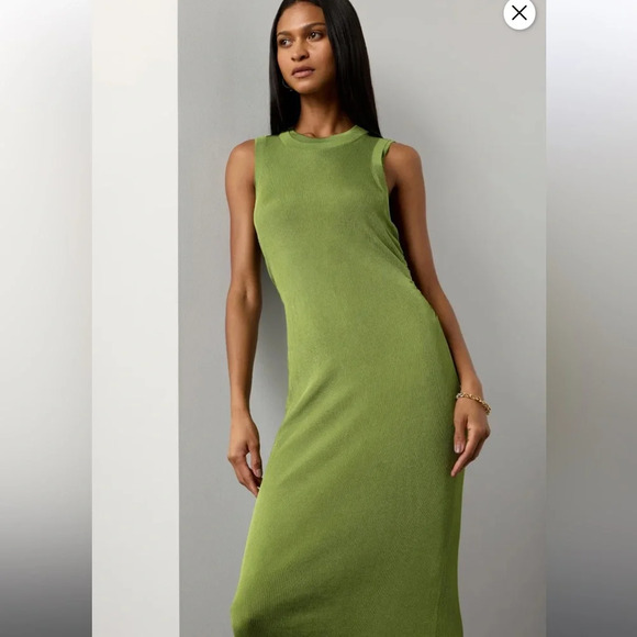 Atlein Collective Green Knit Midi Dress, RTR - Picture 4 of 11